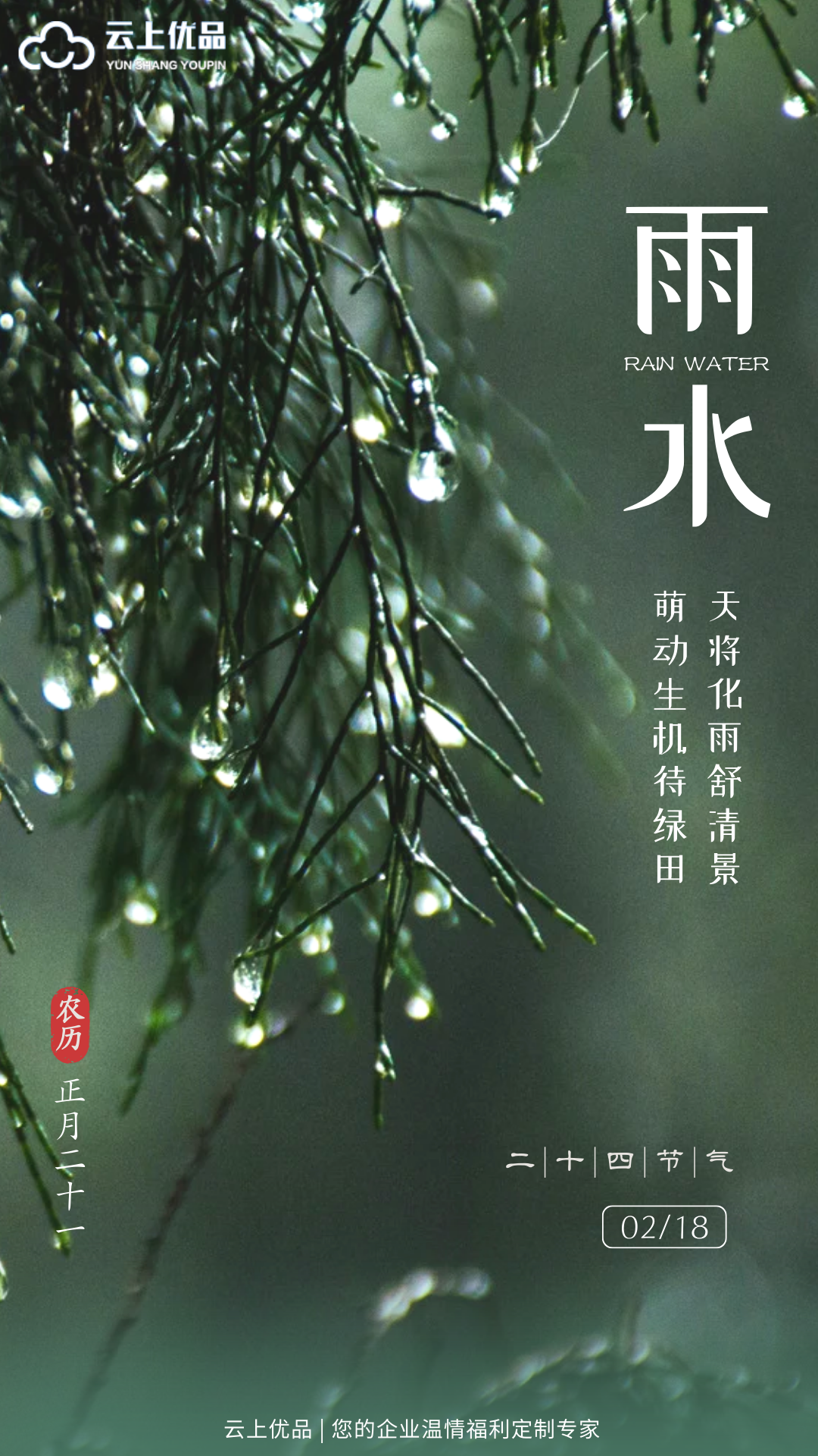 今日雨水 | 雨水润万物，祝福传千企